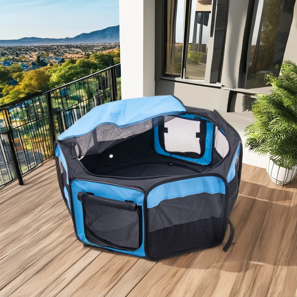 Wholesale Portable Oxford Pet Playpen Foldable Exercise Kennel Tent Indoor Outdoor Cat Dog Playpen Small Animal Cage Small Pets