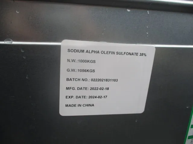 Sodium Alpha Olefin sulfonate liquid AOS 35%