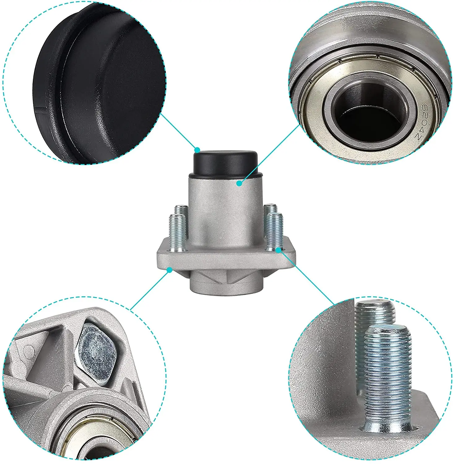 Golf Cart Front Wheel Hub Assembly for EZGO RXV 2008-up Gas & Electric, OEM# 609603 #600001