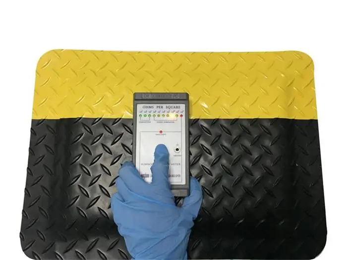 Цена по прейскуранту завода-изготовителя Non-Slip Антистатический ESD циновка покрытая цельной полиуретановой кожей для промышленного