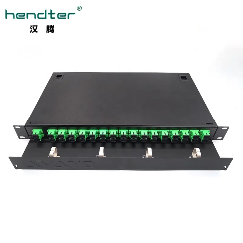 
HT-2X32SC-A 12 to 96 core 1U fiber optic Rack mount type fiber optic FTTH optical fiber patch panel , terminal box and ODF 