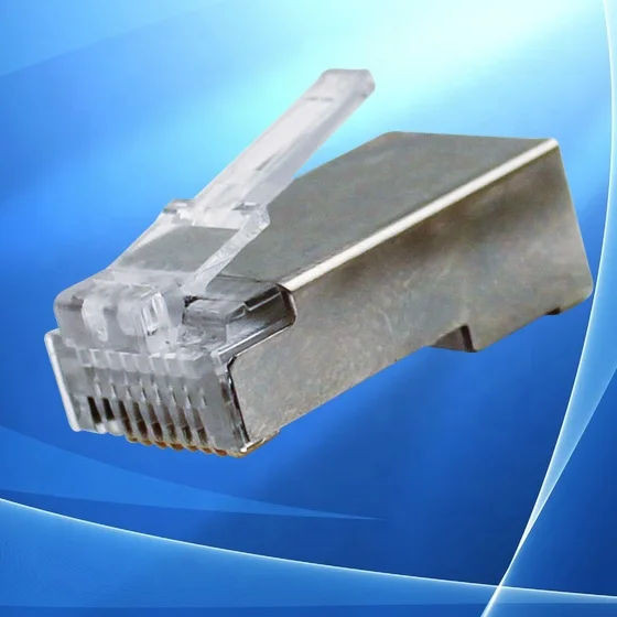 Сетевой разъем Rj45 Cat5e Cat6 заводская цена 8P8C экранирующая кристальная головка высокого