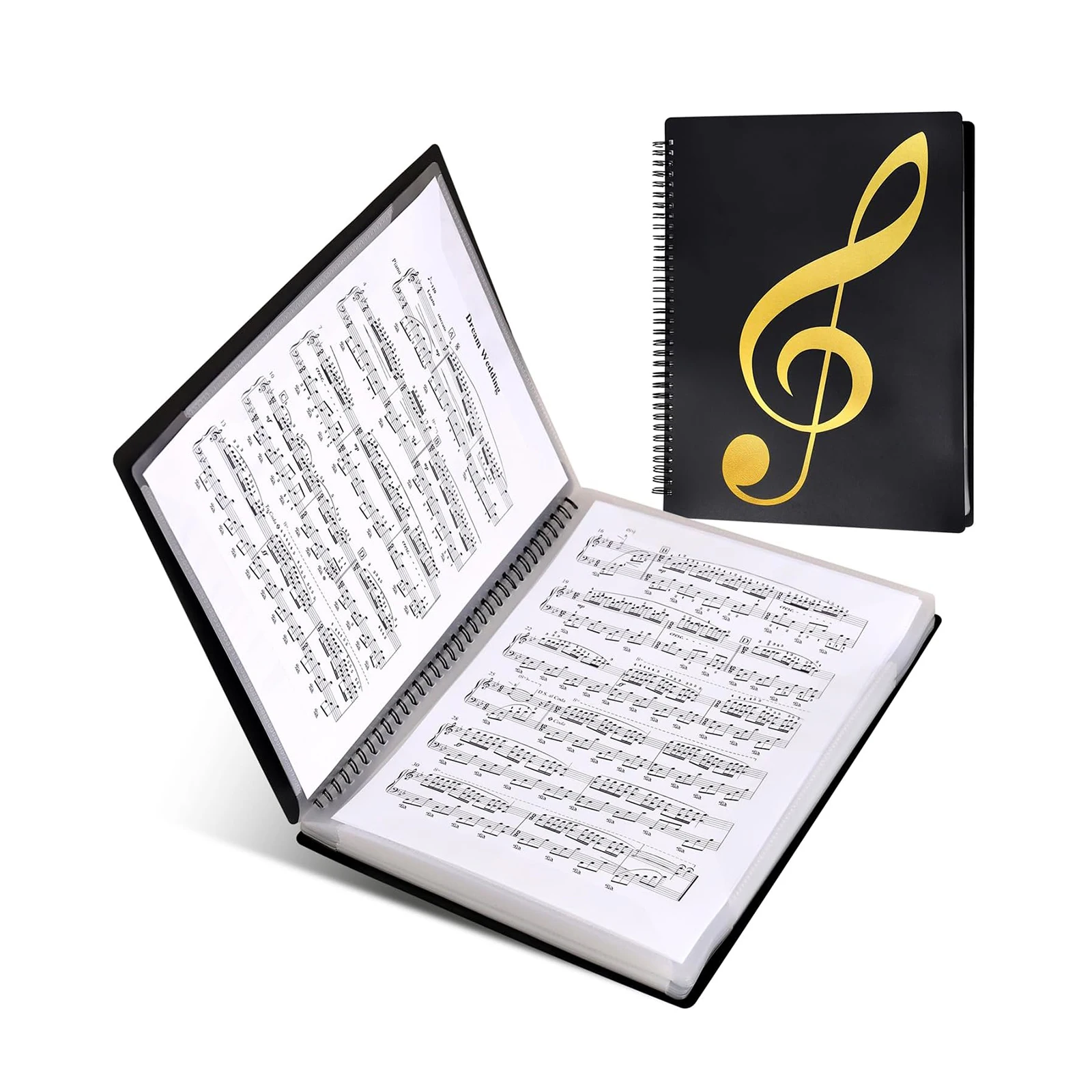 A4 Music Score Holder Paper Sheet Document File Organizer 40 Pockets Music Sheet File Paper Documents Storage Folder Holder