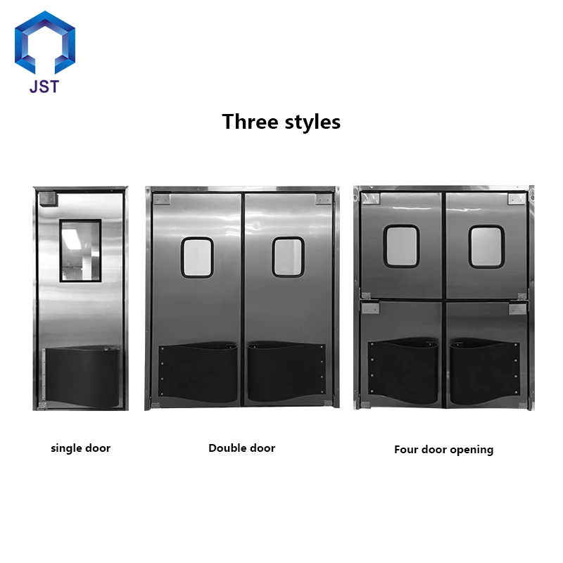 Stainless steel  swing door  noise proof impact traffic door