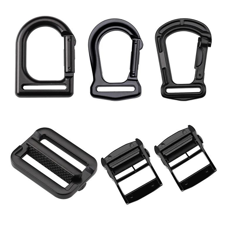 38MM Carabiner Outdoor Hiking Yoga Suspension Accessories Strap Buckle D-shape Zinc Alloy Carabiners