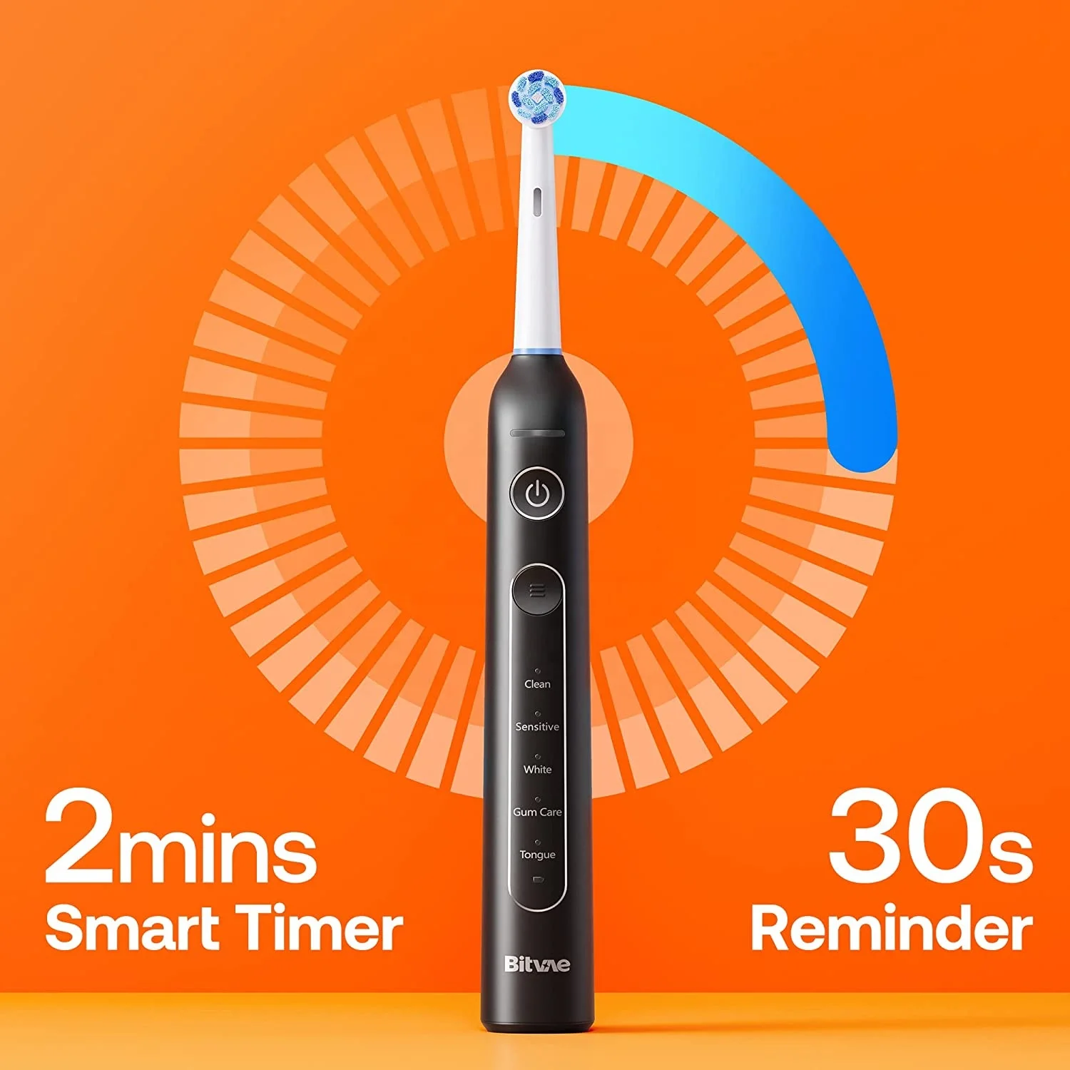 Bitvae R2 Rotating Electric Toothbrush with 8 Brush Heads