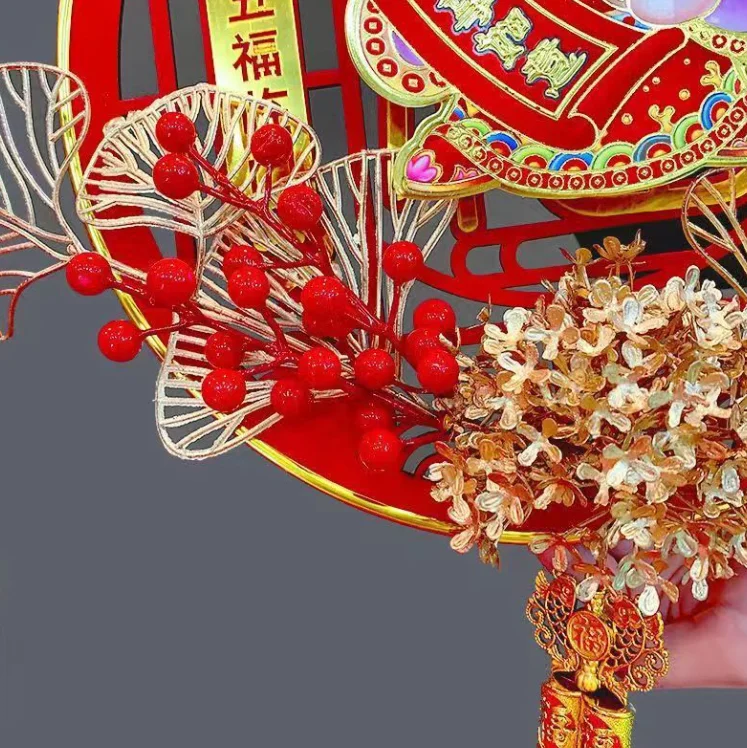 Shaking Head God of Fortune Chinese New Year Lucky Hanging Charms Caisheng Decoration Spring Festival Supplies 38cm