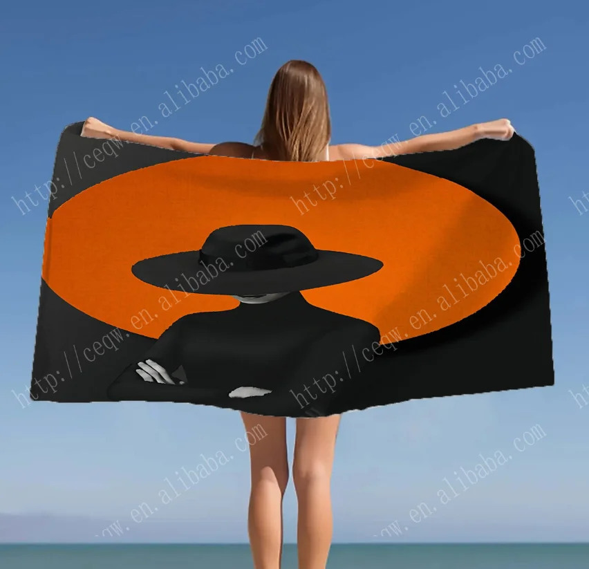 3D  print pattern name towels holiday sublimation quick dry sand free summer microfiber beach towel