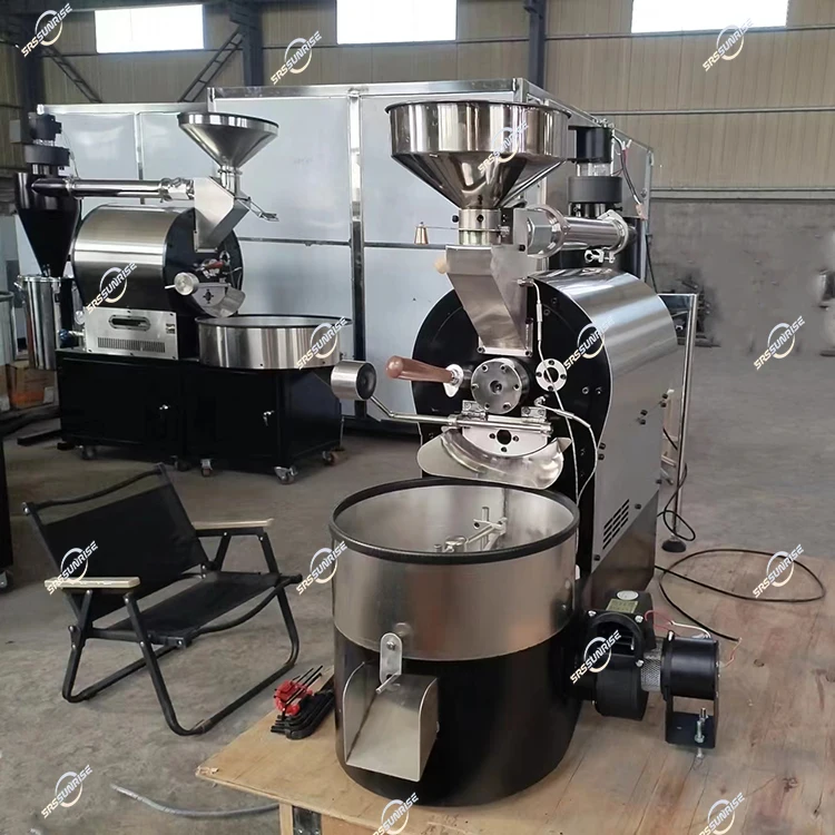 Small 2kg 3kg 5kg 10kg 15kg Coffee Bean Roaster Commercial Coffee Roasting Machine For Industrial Beans Roasters Machines