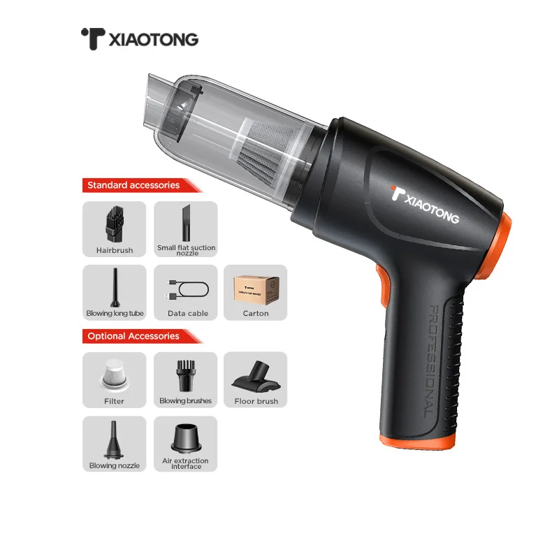 New Creative Custom Logo Rechargeable Car Vacuum Cleaner 7.4V Mini Handheld Car Vacuum Cleaner ABS Cleaner Vacuum For Car