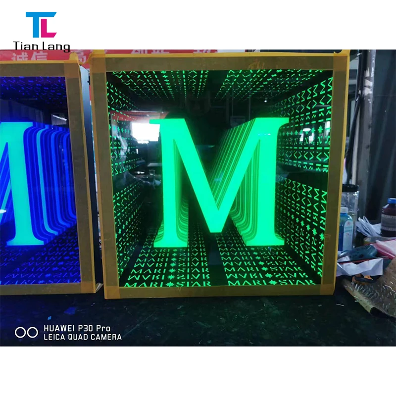 Tunnel Light LED Lighting Sensory Party Decor Home Battery Powered Bedroom Use 3D Effect White magic mirror 3d led