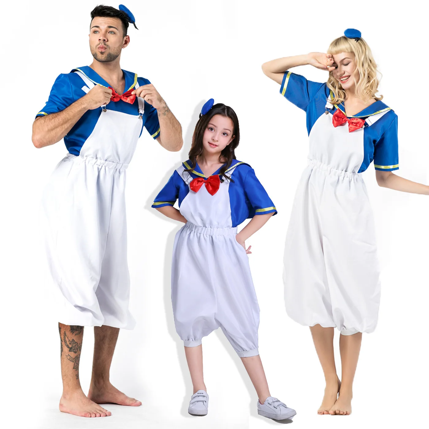 New Design Cute Duck Costume for Girls Halloween Navy Style Sexy Adult Child Cloak Carnival Gothic Victorian TV Character Suits