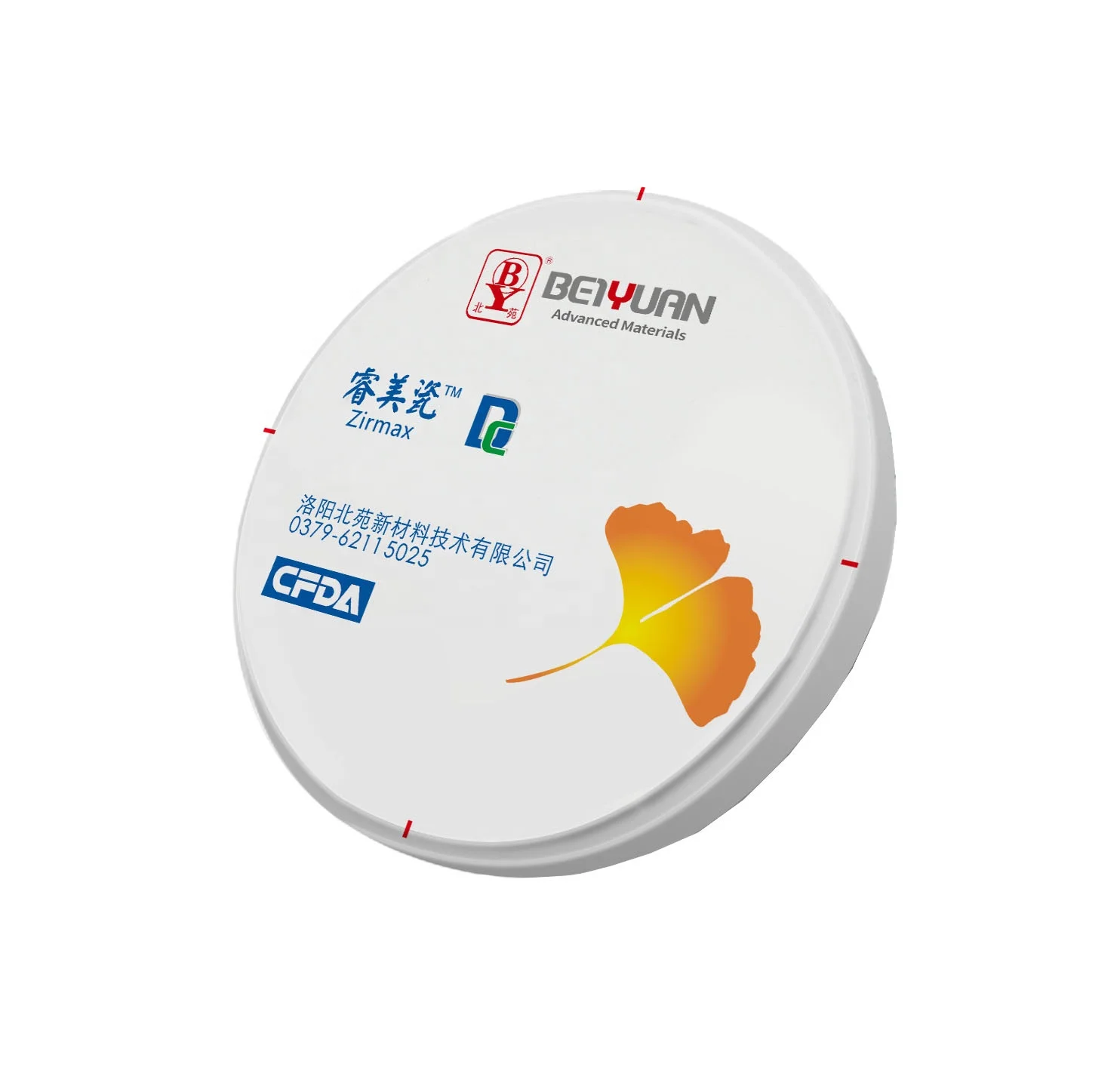 Dental Material Lab Products Dental Zirconia Ceramic Block pre-shaded single layer