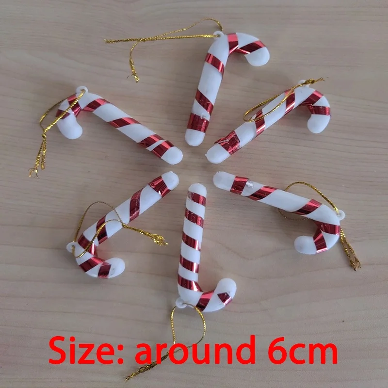 Candy Cane Ornament Candy Cane Decoration Christmas Luxury Christmas Ornaments Glitter Twisted Plastic Candy Cane for Xmas Tree