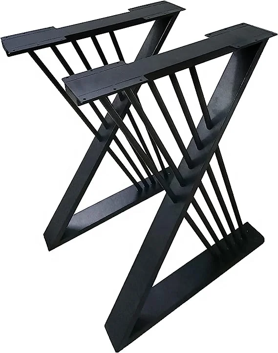 Industrial Metal Table Legs Modern Heavy Duty Tall Black Metal Iron Desk Legs Base Bench Furniture Legs for Coffee Table Dining