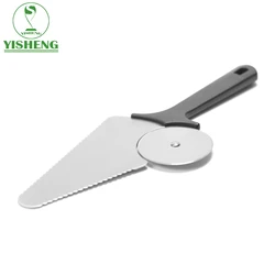 Hot Selling Baking Tools Rocker Pizza Peel And Cutter With Plastic Handle