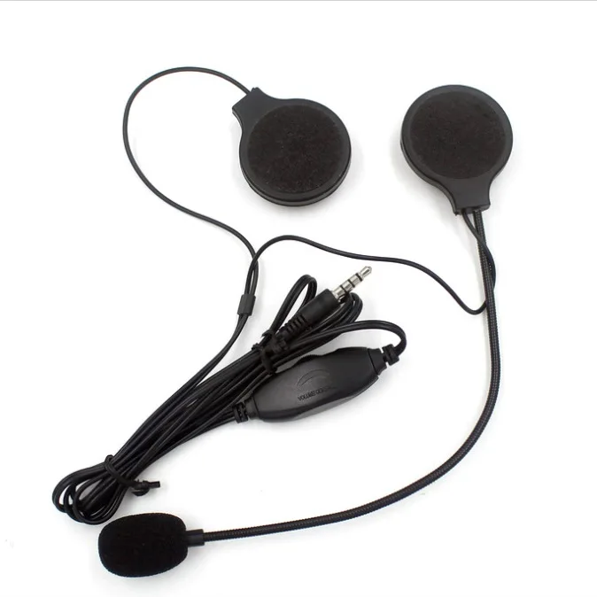 Motorcycle Helmet Headphone Stereo Headset Call Earphone 3.5mm Jack-plug Adjustable Microphone