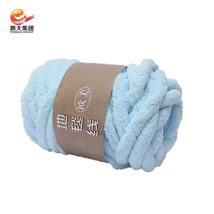 Новый стиль, не сужающийся книзу массивный синель пряжи для вязанные шапочки крючком, ручная работа, ковер одеяло