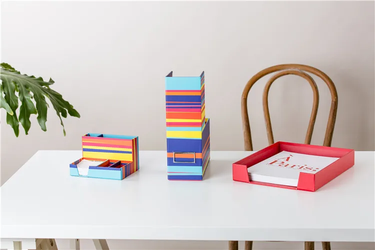 Wholesale custom pattern students school used paper stationery set box for gift