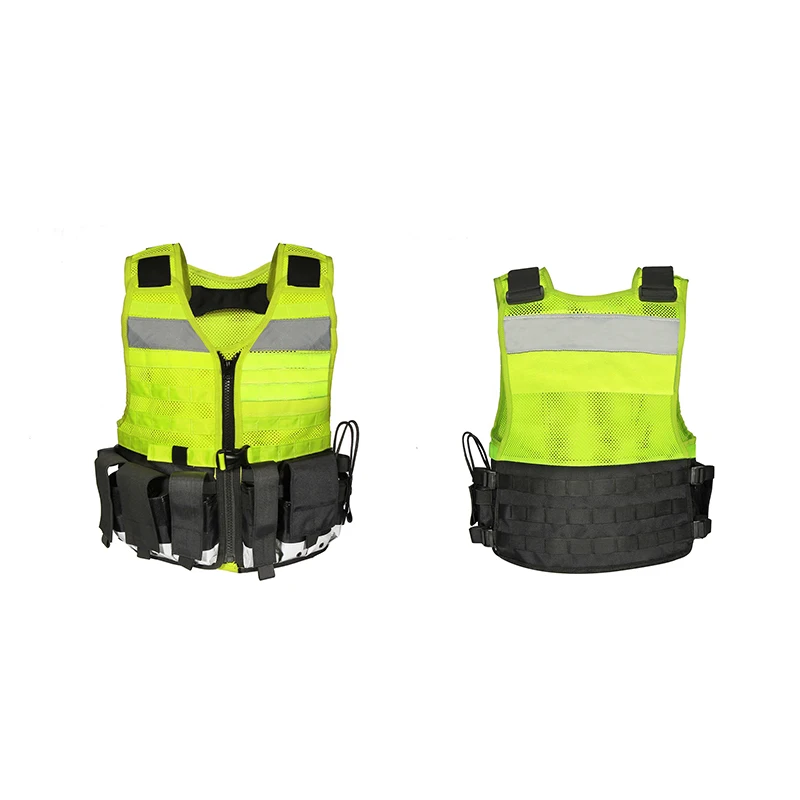 Custom Logo Detachable Utility Stab Proof Mesh Reflective Security Personal Protective Tactical Vest