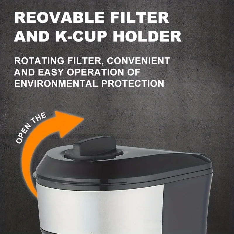 Hot selling single cup 2-in-1 capsule/powder K-cup coffee machine electric drip filter, suitable for office and home use