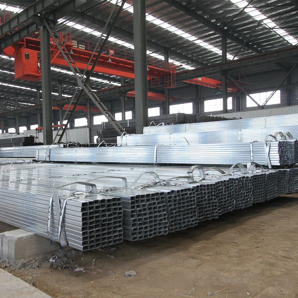 4 inch Galvanized Square Steel Tube Gi rectangular Hollow Section thin wall zinc square pipe for building