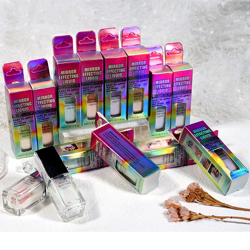Wholesale High Quality Oem/odm Aurora Mirror Nail Powder Liquid For Nails Para Unas