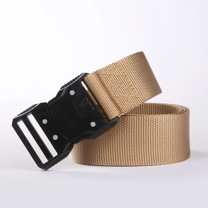 Ремень тактический Мужской, регулируемый боевой ремень с золотой пряжкой, нейлоновый, для занятий спортом, охоты, туризма