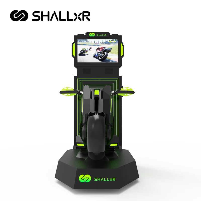ShallxR Interactive Games HD Screen Wind Motion Ride Simulator VR Motor Racing Game Machine