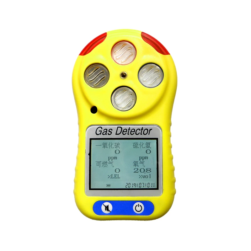 Portable Hydrogen Ammonia Methane No2 Ph3 O2 Co H2S 4 Multi Gas Monitor Meter Tester Measurement Analyzer Detector