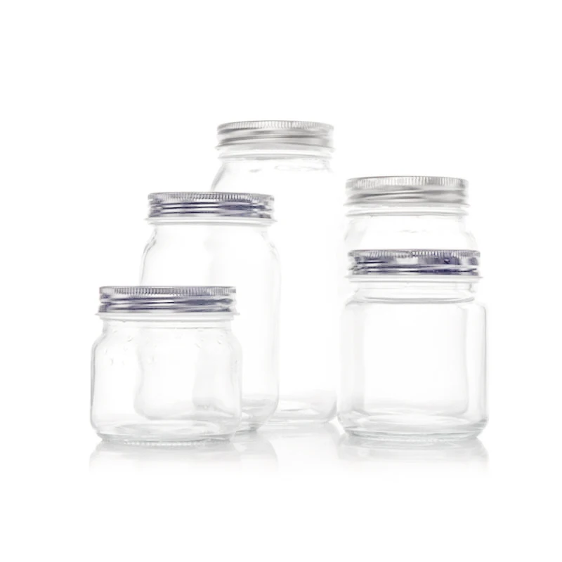 Honey Jam Food Storage Jars Jars with Lid Round Glass 100ml-1000ml Kitchen Storage Bottles & Jars Handmade Customized Logo Spice