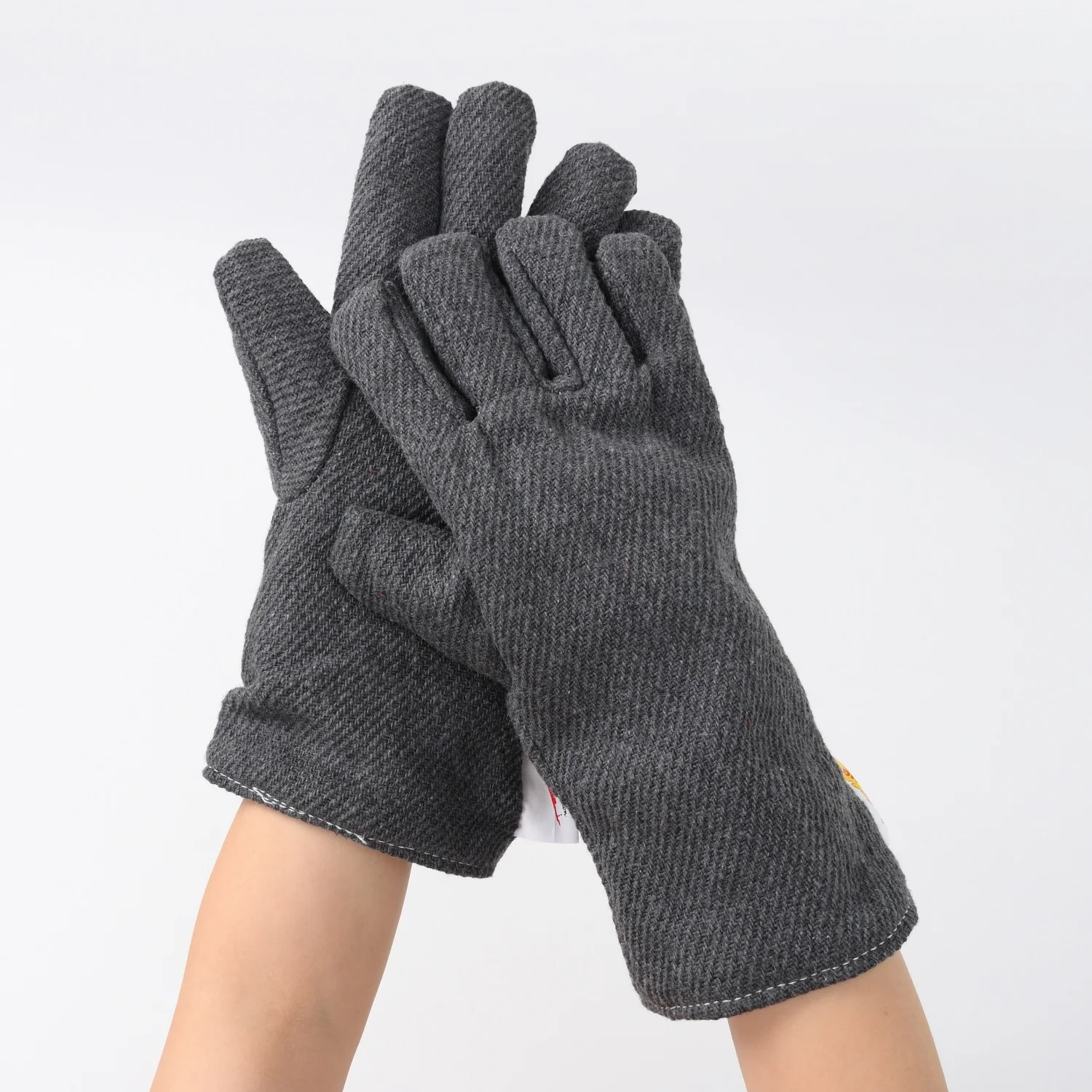 CASTONG New Five Finger Type Double Layers Dark Gery Polyester Twill Welding Gloves for Construction 5.0(1 review) 501 sold