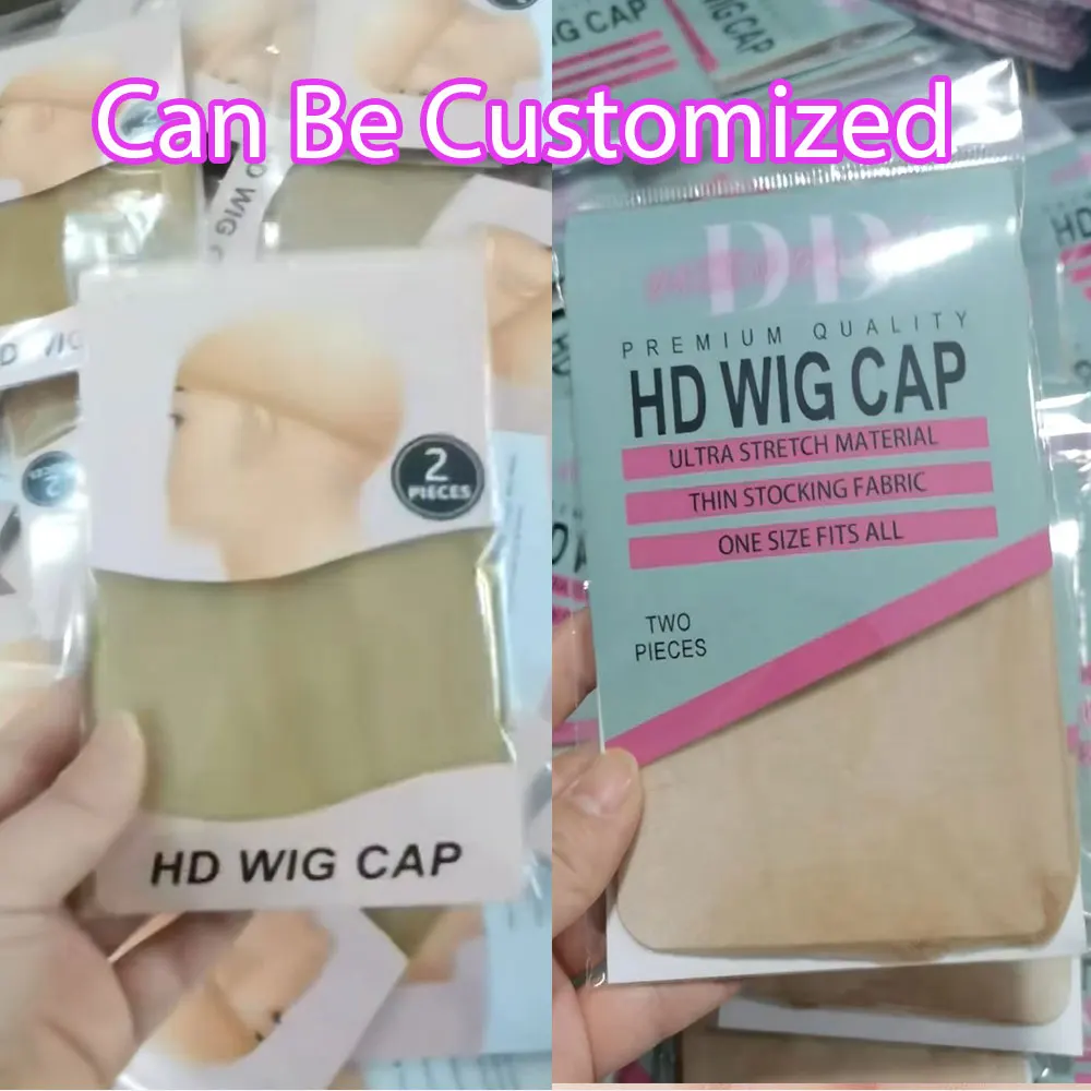 OEM Custom Package Invisible Hd Sheer Stocking Cap invisible Sheer Super hd ultra thin HD Wig Cap