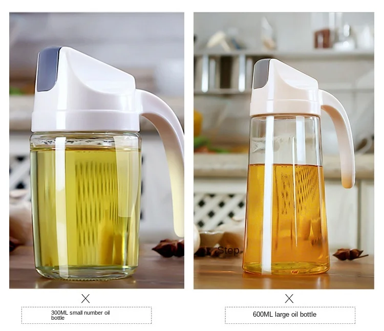 Supply Wholesale 300ml Automatic Opening And Closing Oil Bottle Kitchen Custom Logo