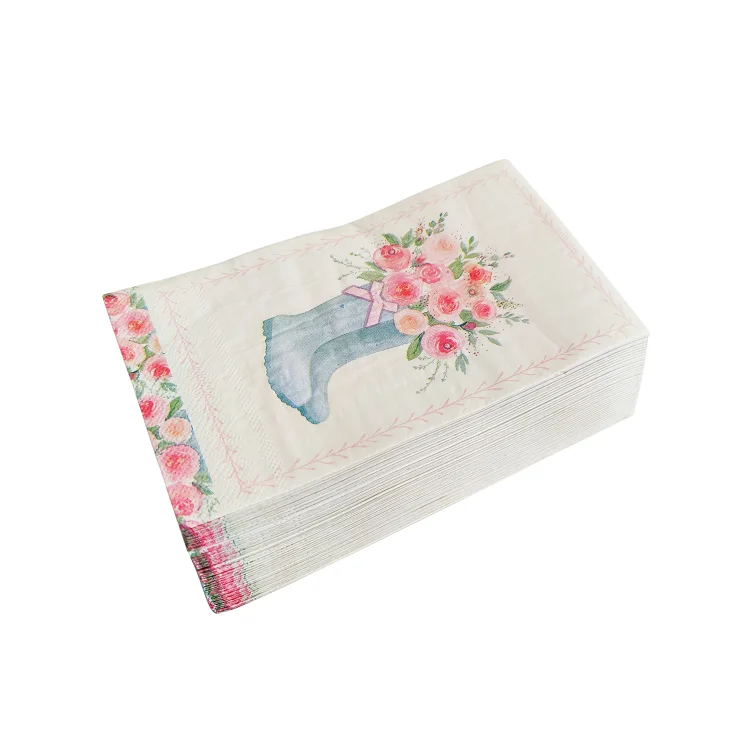 Factory Customized Restaurant 33x40cm Printed Tissue Paper Napkins