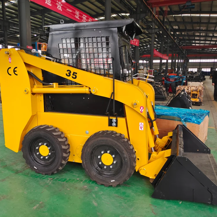 Best Price 2.3 ton Skid Steer Loader with Excellent Stability Compact Wheel Loader Bucket