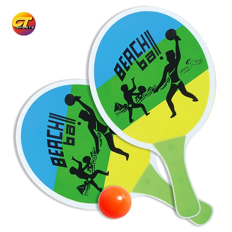 Decoq Professional Customized Color Beach Tennis Racket Beach Ball Set Beach Tennis Racket Professional  Paddle Set