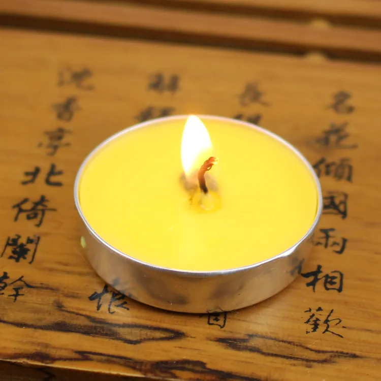 Factory Direct Sale Aromatherapy Tea Candle Smokeless Wedding Birthday Vegetable Wax Tealight Candles multi color