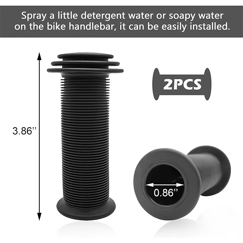 Bicycle Handlebar Bike Handle Grips Foam Comfortable Shock Absorption BMX Mountain MTB Beach Cruiser Scooter