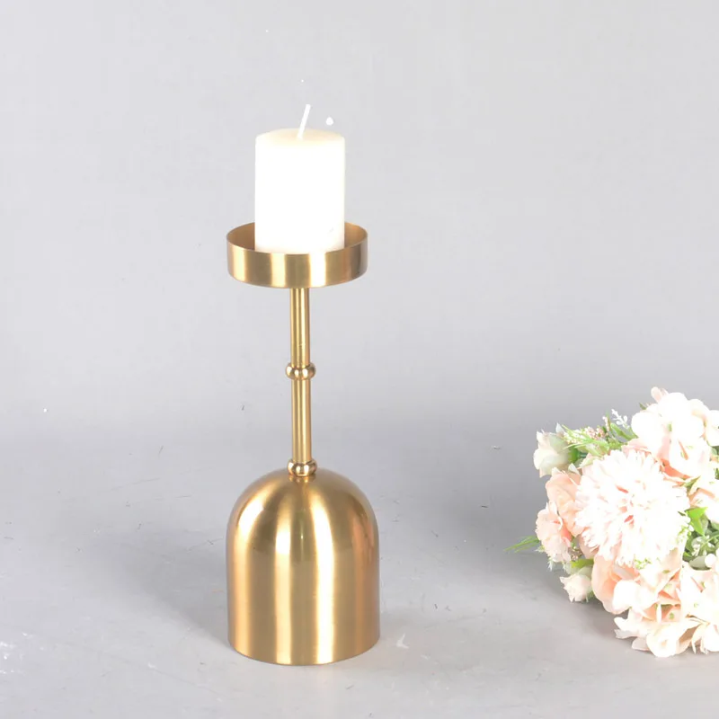 Golden Metal Desktop Candlestick For Wedding Party Festival Home Decor Candle Holder