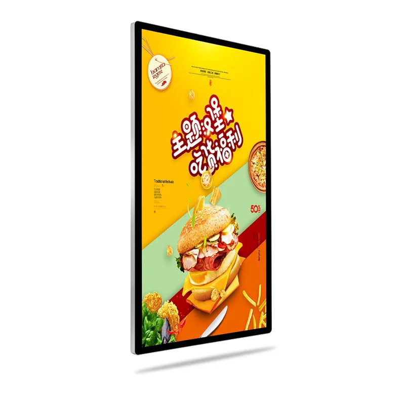 wall High bright 19' inch digital Lcd Advertising board panel with wireless WIFI 4G network management Android Win10 Linux OS