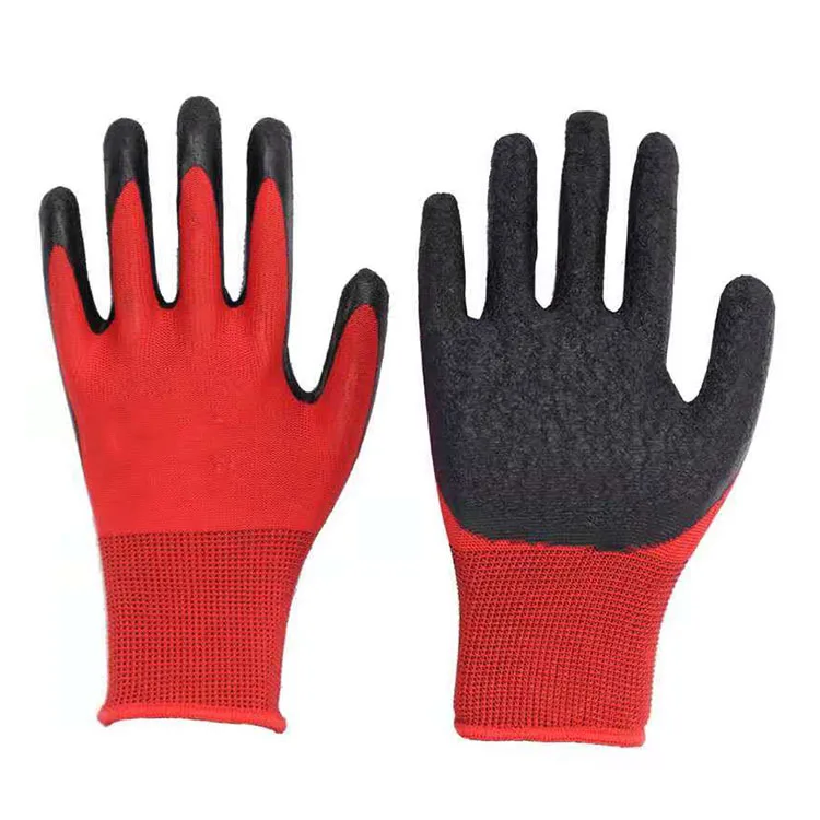 Hot Sale Cheap Rubber Latex Wrinkle Glove Nylon Latex Works Gloves China Manufactures