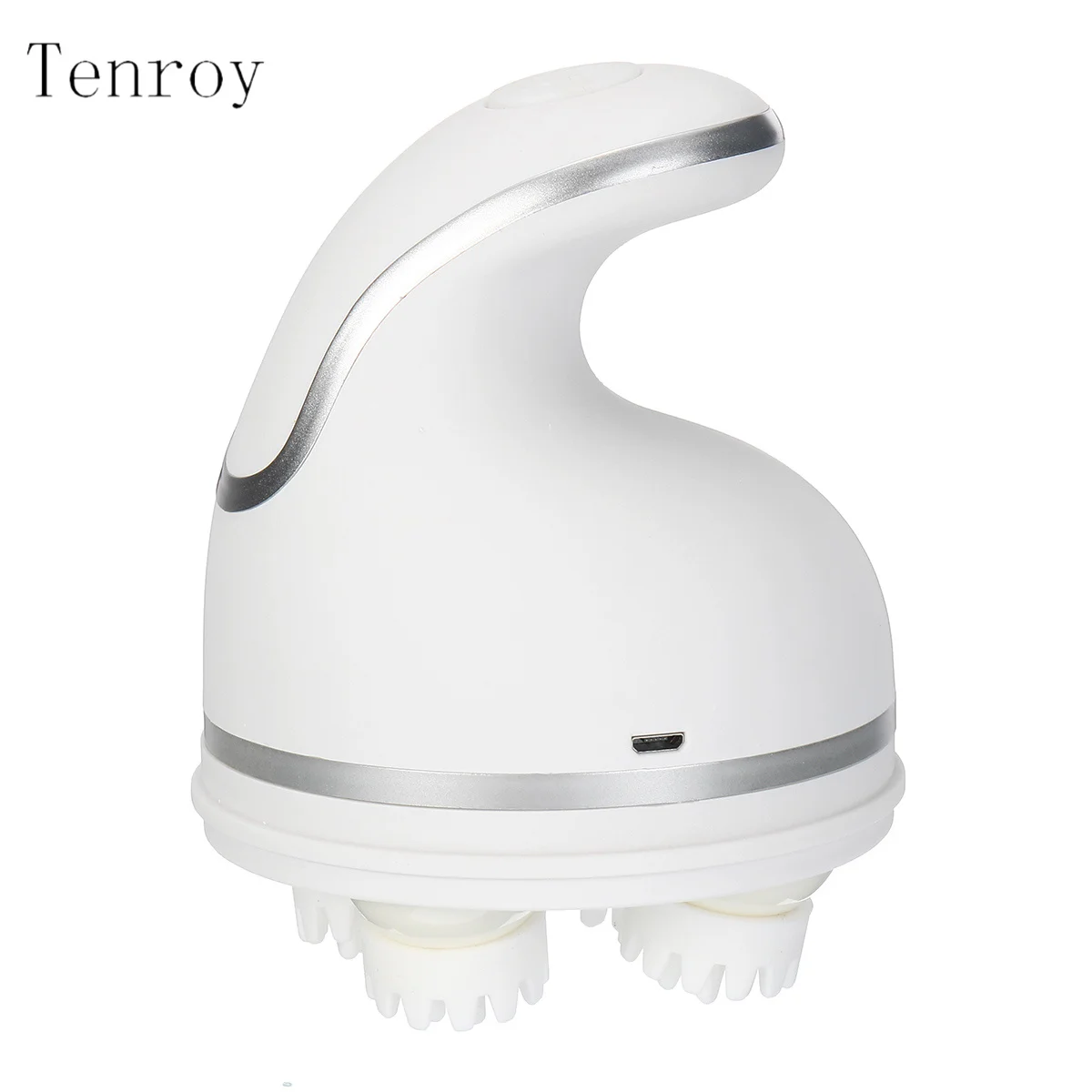 Rechargeable 4 Heads With 28 Nodes Soft Vibration Comb Scalp Massage Handheld Hair Massager