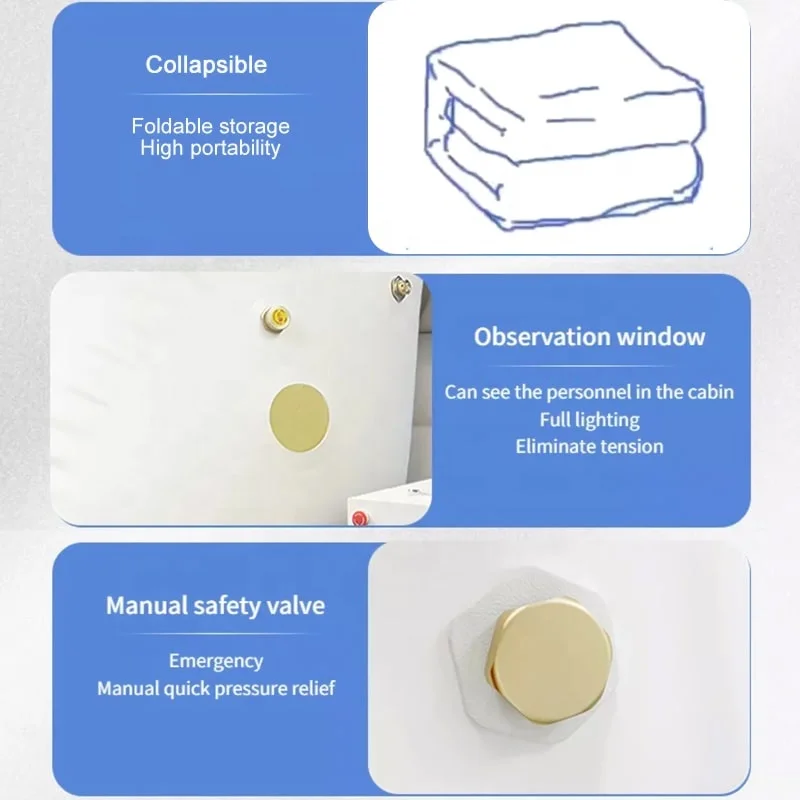 OEM Medical 1.4 ata Hyperbaric Oxygen Chamber Home Human SPA L-Type Price Camara Hiperbaricas Portable Hyperbaric Oxigen Chamber