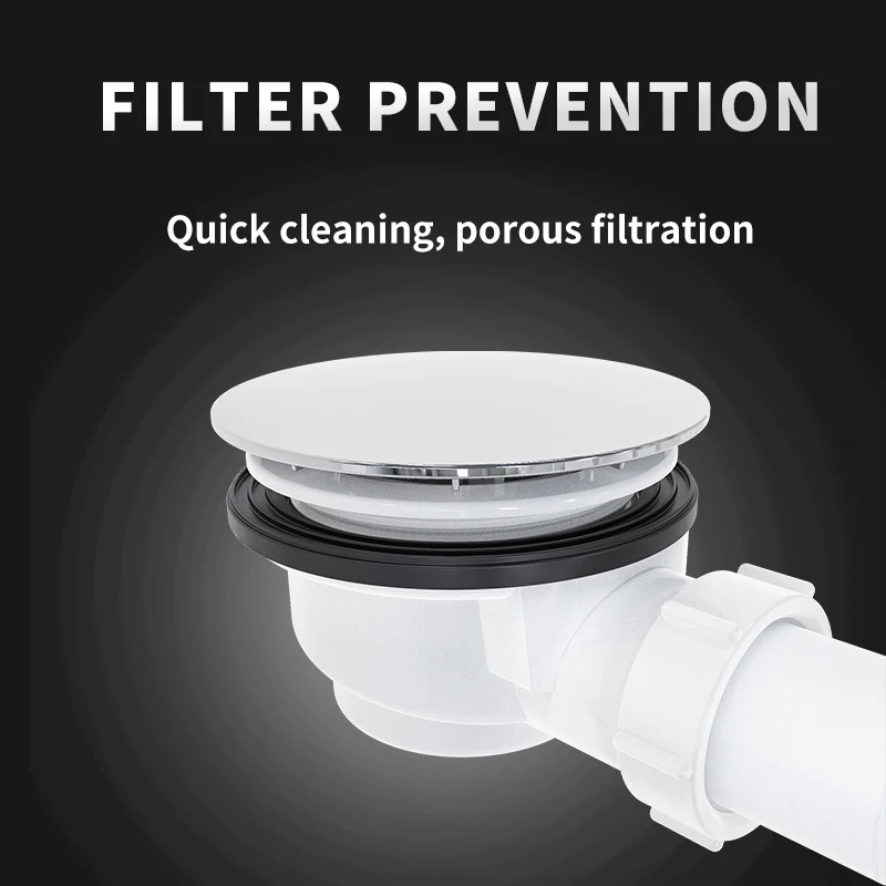 Hydrorelax Bath Sink Drain Shower Room Drain Floor Plastic Shower Tray Drainer