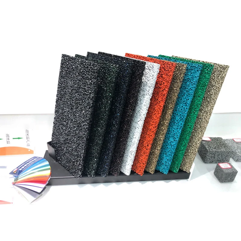 China Soundproof Porous Open Cell Aluminium Foam Panels Spherical Soundproof Metal Aluminum Foam Al Sheet