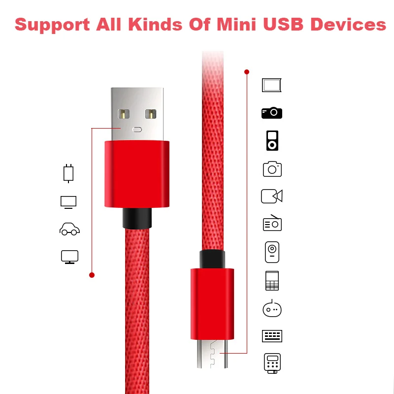 mini5P cable V3OTG data cable T port to USB vehicle navigation conversion wire card reader adapter cable