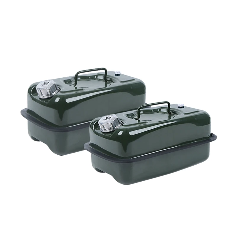 3L Metal Jerry Fuel Can Diesel Petrol Oil Green Military, Suitable for Car/Motorcycle/Tractor Spare Diesel tank