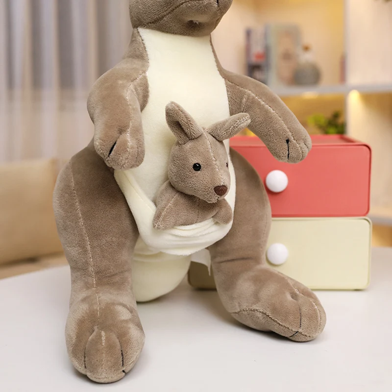 CPC Custom plush toy Kangaroo Stuffed plush Toy Animal With Little Cute Baby Kangaroo Doll Stuffed Toys