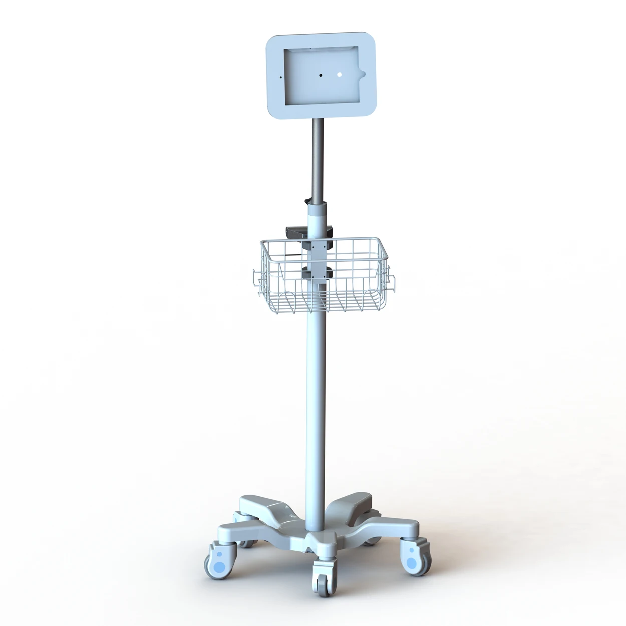Высококачественная Регулируемая по высоте тележка для медсестры с замком для IPAD 9,7 дюйма 10,2 дюйма